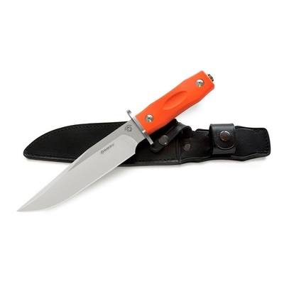Maserin M977G10A - 214mm Stainless Steel Bowie Knife (G10 Orange Handle)