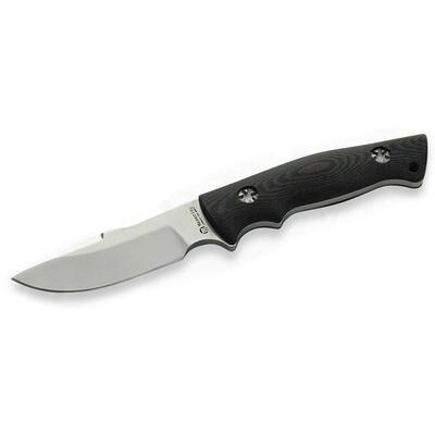 Maserin M986MC - 100mm Stainless Steel Hunting/Skinning Knife (Black G10 Handle)