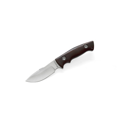 Maserin M986SA - 100mm Stainless Steel Outdoor Knife (Pao Santos, Olive Wood with Sheath)