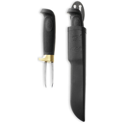 Marttiini MA819011 - 50mm Stainless Steel Condor Fish Fork (Black Rubber Handle with Plastic Sheath)