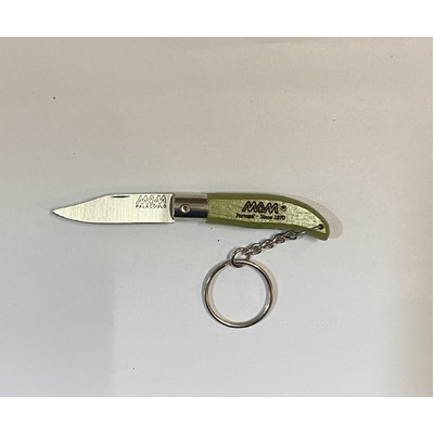MAM_2000-GRN - 45mm Stainless Steel Iberica Pocket Knife with Keyring (Green Beech Hardwood Handle)