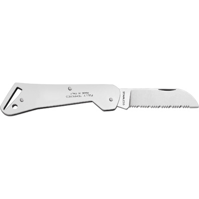 Maserin MB913 - 7.5cm Stainless Seel Boaties Folding Knife with Shackle Key (Stainless Steel Handle)