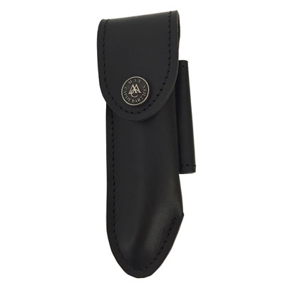 Max Capdebarthes MCLT13paired - 12cm Laguiole Traditional Knife Pouch (Black Leather), Paired with Robert David L1412/OLI