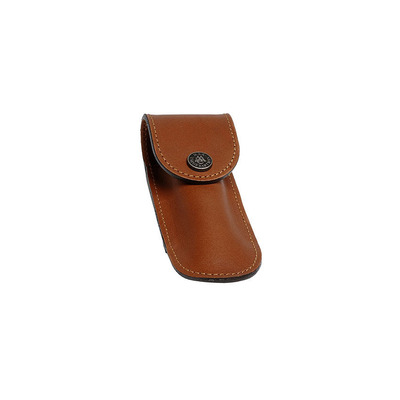 Max Capdebarthes, 'Case' straight pouch, suit  knives to 12cm 3cm wide, choco