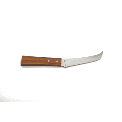 Shikisai Morinoki MIYSM4005 - 115mm Stainless Steel Morinoki Soft Cheese Knife (Keyaki Wood Handle)