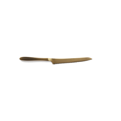 Shikisai Pomme MIYSP4021 - 160mm Stainless Steel Pomme Bread Knife, Gold Plated (Gold Plated Handle)