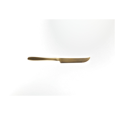 Shikisai Pomme MIYSP4023 - 120mm Stainless Steel Pomme Cheese Knife, Gold Plated (Gold Plated Handle)