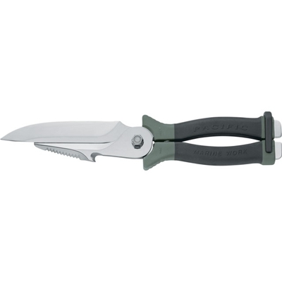 Maserin ''Pacific Marine Work' - scissor/knife olive handlle with black sheath