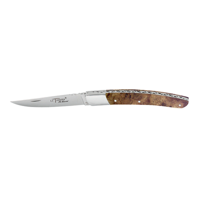 Robert David RDT0211NOY - 11cm Stainless Steel Thiers Folding Knife (Walnut Bolster Handle)