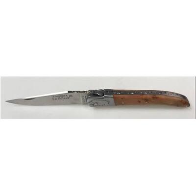 Robert David RDT0211THU - 11cm Stainless Steel Thiers Pocket Knife (Thuya Wood Bolster Handle)