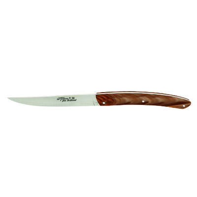 Rober David set 6 steak knives acrylic chocolate coloured handle