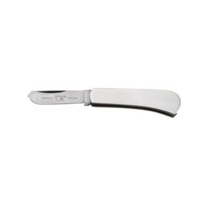 Taylor's folding castrating knife, 7cm s/s blade,  nickel/silver  handle. Can be sterilised
