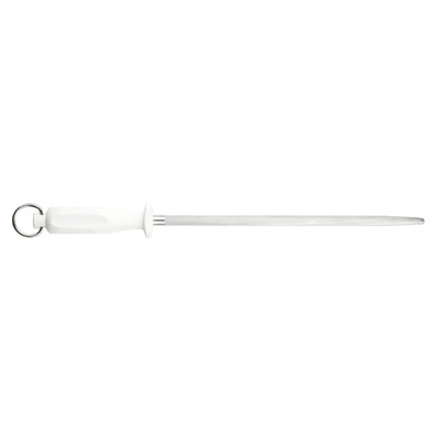 Victory Knives TI39  - 30cm Flugel Steel, Fine Grit (White Plastic Handle With Ring)