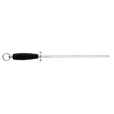 Victory TI44BK - 30cm Flugel Steel, Super Fine Grit (Black Plastic Handle With Ring)