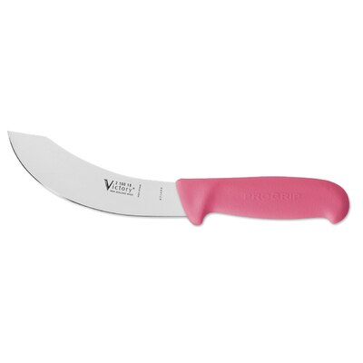 Victory Knives V210015200PA - 2.5mm x 15cm Stainless Steel Skinning Knife, Hang-Sell (Pink Progrip Handle)