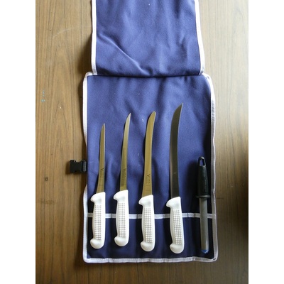 Victory Knives VICFIS3 - Knife Roll For Recreational & Commercial Fishing (White Plastic Handles)